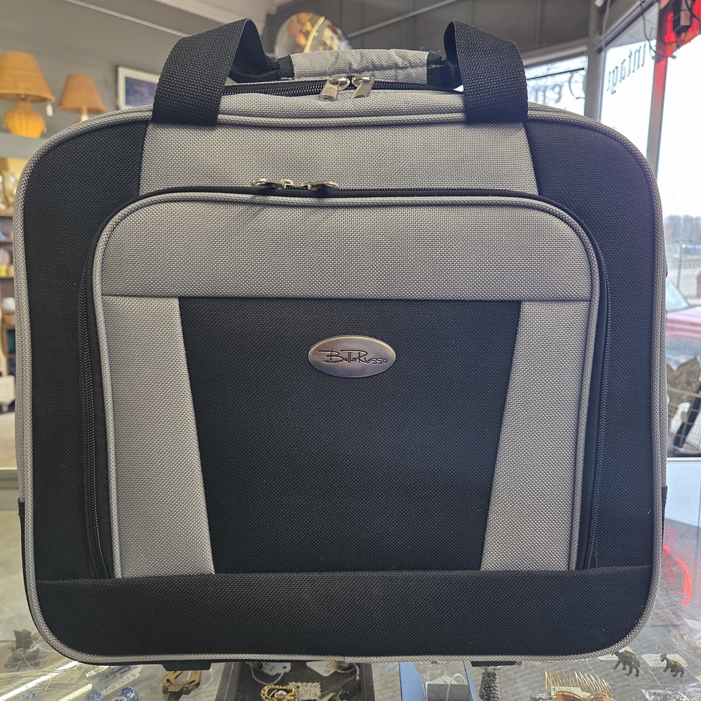 Gray & Black Men’s Laptop Briefcase